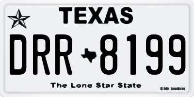 TX license plate DRR8199