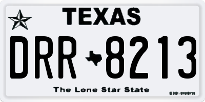 TX license plate DRR8213