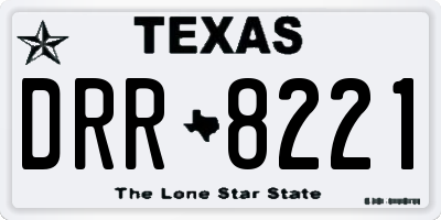 TX license plate DRR8221