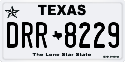 TX license plate DRR8229