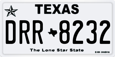 TX license plate DRR8232