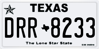 TX license plate DRR8233