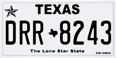 TX license plate DRR8243