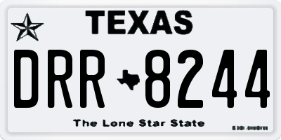 TX license plate DRR8244