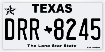 TX license plate DRR8245