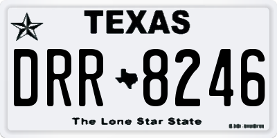 TX license plate DRR8246
