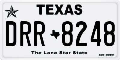 TX license plate DRR8248
