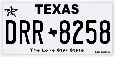 TX license plate DRR8258