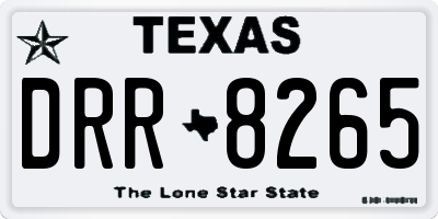 TX license plate DRR8265