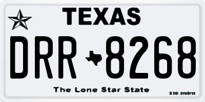 TX license plate DRR8268