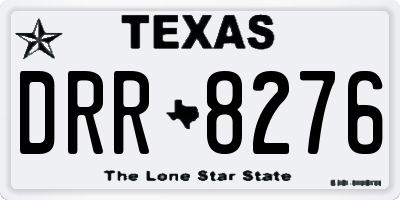 TX license plate DRR8276