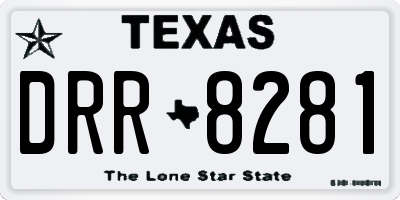 TX license plate DRR8281