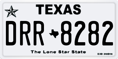 TX license plate DRR8282