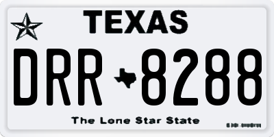 TX license plate DRR8288