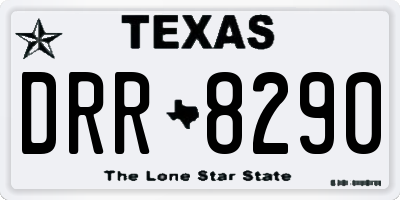 TX license plate DRR8290