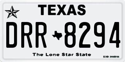 TX license plate DRR8294