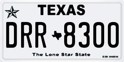 TX license plate DRR8300