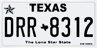 TX license plate DRR8312