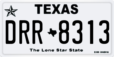 TX license plate DRR8313