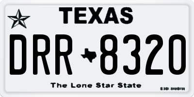 TX license plate DRR8320