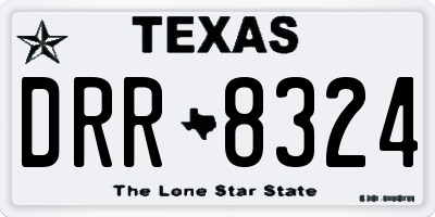 TX license plate DRR8324