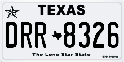TX license plate DRR8326