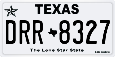 TX license plate DRR8327