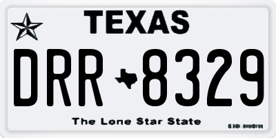 TX license plate DRR8329
