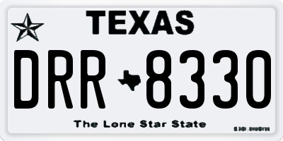 TX license plate DRR8330