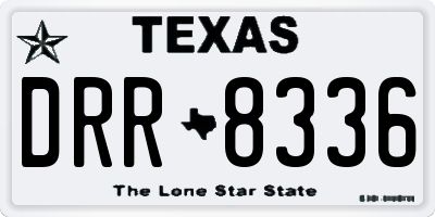 TX license plate DRR8336