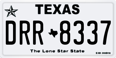 TX license plate DRR8337