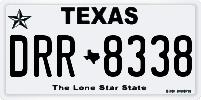 TX license plate DRR8338
