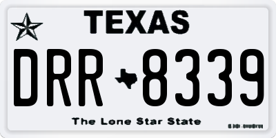 TX license plate DRR8339