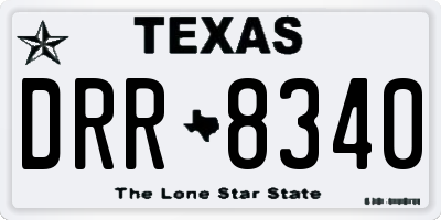 TX license plate DRR8340