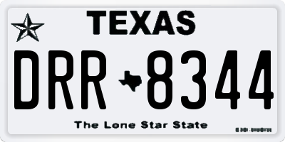 TX license plate DRR8344