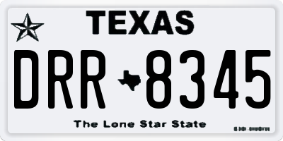 TX license plate DRR8345