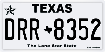 TX license plate DRR8352