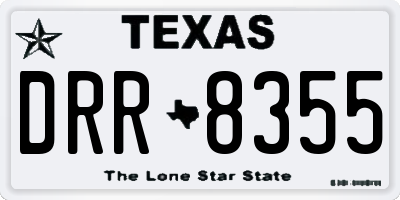 TX license plate DRR8355