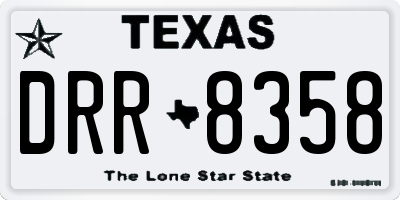 TX license plate DRR8358