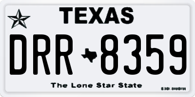 TX license plate DRR8359