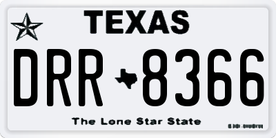 TX license plate DRR8366