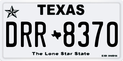TX license plate DRR8370