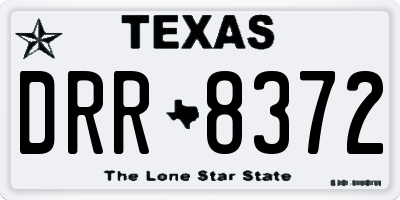 TX license plate DRR8372