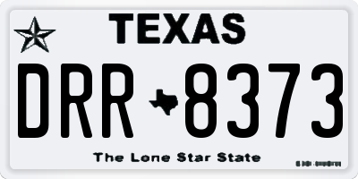 TX license plate DRR8373