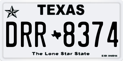 TX license plate DRR8374