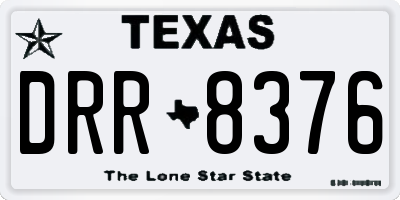 TX license plate DRR8376