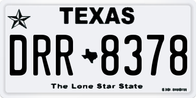 TX license plate DRR8378