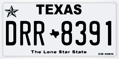 TX license plate DRR8391