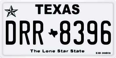 TX license plate DRR8396