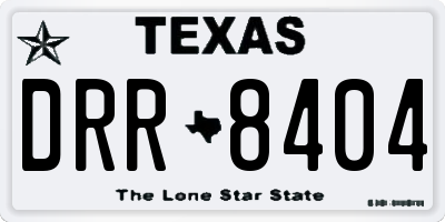 TX license plate DRR8404
